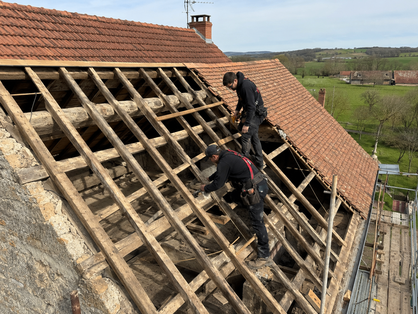 Réfection de charpente traditionnelle